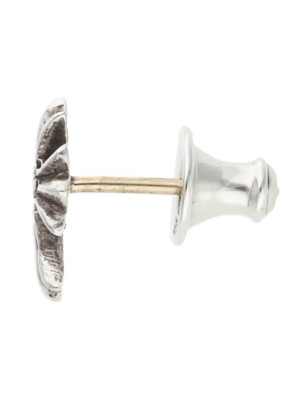 Chrome Hearts No2 CH Dia CH Cross Stud Silver Earrings